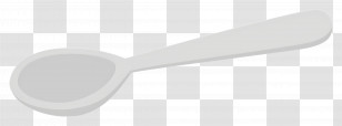 Spoon - Minimal White Spoon Kitchen Illustration Transparent PNG