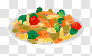 Food - Vegetable Pasta Dish Transparent PNG
