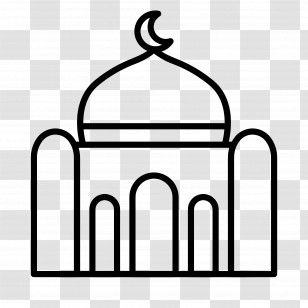 Mosque - Minimalistic Mosque Icon Design Transparent PNG