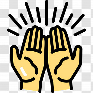 Praying Hands - Raised Hands In Celebration Transparent PNG