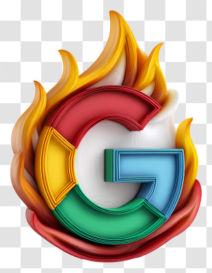 Google Logo - Colorful G With Flames Transparent PNG