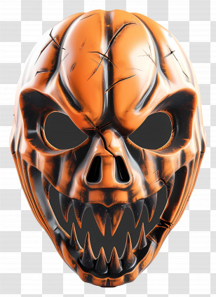 Halloween Mask - Terrifying Pumpkin Halloween Mask Transparent PNG