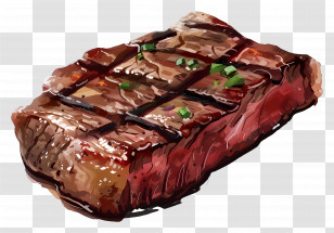 Steak - Grilled Steak With Simple Garnish Transparent PNG