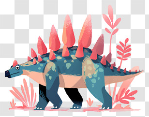 Cartoon Stegosaurus - Stegosaurus Cartoon Illustration Transparent PNG