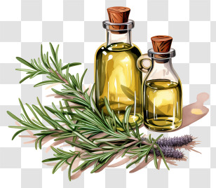 Essential Oils - Essential Oils With Herbs Transparent PNG