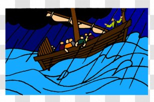 Adult Coloring Book: Stress Relieving Patterns Calming The Storm Bible Colouring Pages - Book Of Jonah - Stormy Sea Transparent PNG
