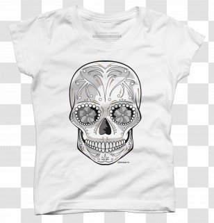 T-shirt Clothing Design By Humans Drawing - Skull - Sugar Skulls Transparent PNG