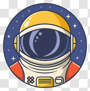 Astronaut - Cartoon Astronaut Helmet In Space Transparent PNG