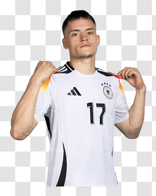 Florian Wirtz - White Soccer Jersey For Football Player Transparent PNG