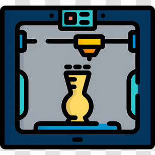3d Printer - 3D Printer Creating A Vase Transparent PNG