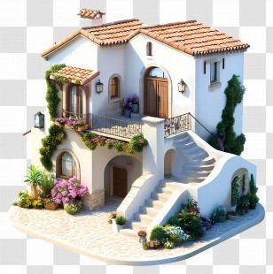 Mediterranean House - Mediterranean Style House Transparent PNG