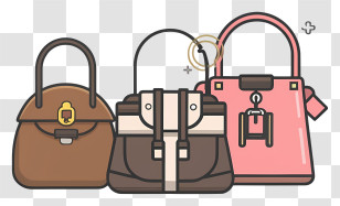 Handbags - Stylish Handbags In A Collection Transparent PNG