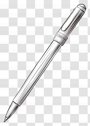 Pen - Sketched Design Of Ballpoint Pen Transparent PNG