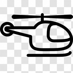 Helicopter Enstrom 480 Clip Art - Black And White Transparent PNG