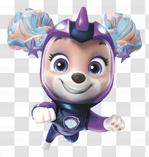 Paw Patrol - Cartoon Dog In Superhero Outfit Transparent PNG