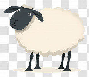 Sheep - Cute Cartoon Sheep Illustration Transparent PNG