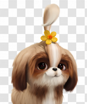 The Secret Life Of Pets 2 - Adorable Dog With Yellow Flower Transparent PNG