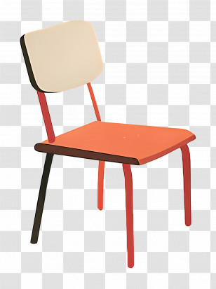 Chair - Stylish Red And Beige Chair Transparent PNG