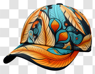 Hat - Stylish Cap With Bold Multicolored Patterns Transparent PNG