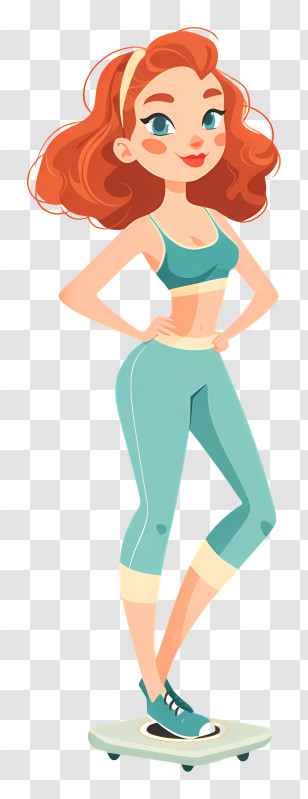 Girl Doing Weight Loss - Fit Woman In Sportswear Transparent PNG