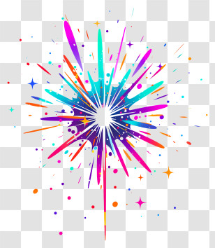 Sparkle - Colorful Spark Explosion For Celebrations Transparent PNG