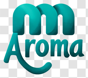 Aroma - Aroma Teal 3D Logo Transparent PNG
