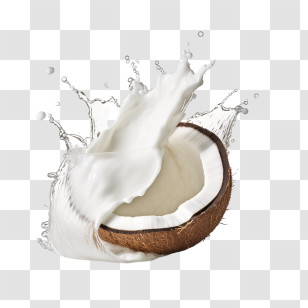 World Plant Milk Day - Coconut Splashing Milk Transparent PNG