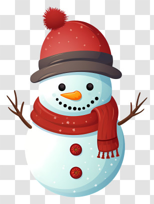 Snowman - Snowman In Winter Outfit Illustration Transparent PNG