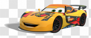 Cartoon Car - Smiling Animated Race Car Transparent PNG