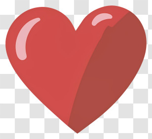 Cartoon - Red Heart Illustration Transparent PNG
