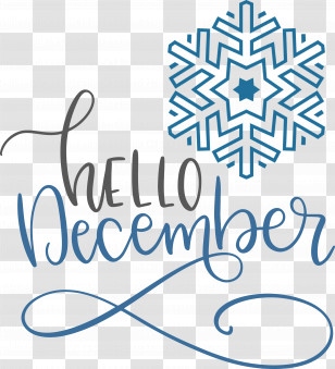 Hello December Winter December Transparent PNG