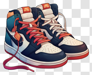 Shoes Nike - Colorful Nike Sneakers Transparent PNG