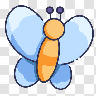 Blue Butterfly - Blue Butterfly Cartoon Transparent PNG