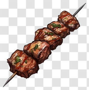 Meat Skewer - Grilled Meat Skewer Transparent PNG