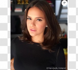Bruna Marquezine Long Hair Corte De Cabello Brown - Heart Transparent PNG