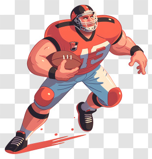 American Football Player - Football Player In Action Transparent PNG