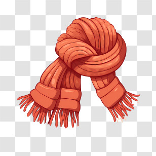 Scarf Day - Red Scarf Illustration Transparent PNG