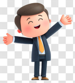 Businessman Feeling Happy - Happy Businessman With Open Arms Transparent PNG
