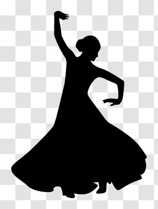 Dancer Logo - Silhouette Of A Flamenco Dancer In Motion Transparent PNG
