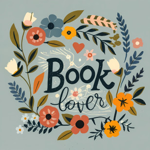Book Lover - Book Lover Lettering With Floral Design Transparent PNG