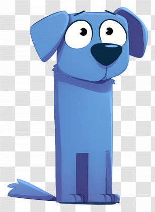 Cartoon Dog - Blue Cartoon Dog Character Transparent PNG