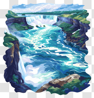 Niagara Falls - Beautiful Waterfall In Nature Transparent PNG