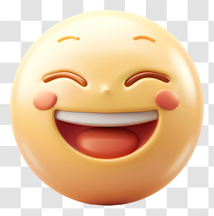 Laughing Emoji - Laughing Smiling Emoji With Joyful Expression Transparent PNG