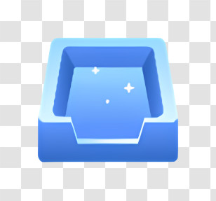 Blue Rectangle - Clean Blue Litter Box Transparent PNG