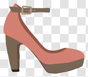 High Heel Shoe - Chic Pink High-Heeled Shoe Illustration Transparent PNG