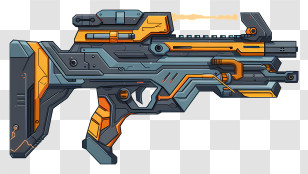 Gun - Futuristic Sci-Fi Gun Transparent PNG