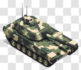 Military Tank - Camouflaged Armored Tank For Military Use Transparent PNG
