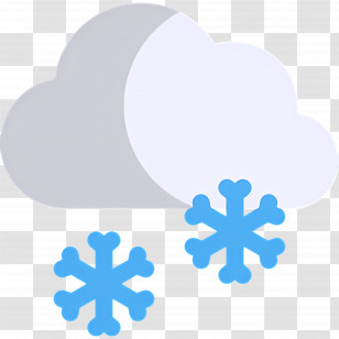 Snowy Weather - Cold Cloud And Snowflakes Weather Icon Transparent PNG