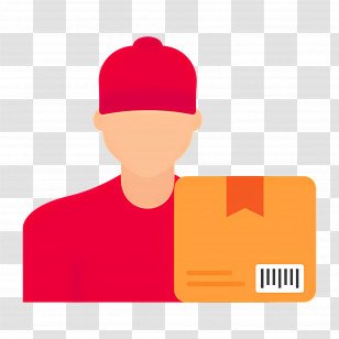 Delivery Boy - Delivery Person Holding Package Icon Transparent PNG