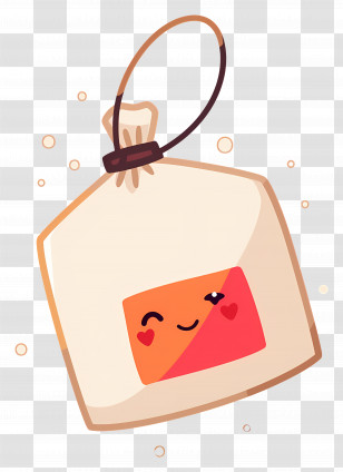 Kawaii Tea Bag - Winking Tea Bag Character Transparent PNG